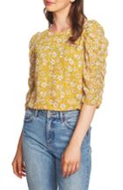 Women's 1.state Wild Blooms Ruched Sleeve Blouse