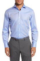 Men's Lorenzo Uomo Trim Fit Texture Dress Shirt .5 - 36 - Blue