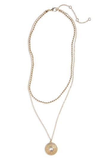 Women's Bp. Layered Disc Pendant Necklace