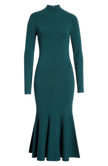 Women's Lewit Flared Hem Midi Sweater Dress