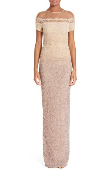 Women's Pamella Roland Signature Sequin Column Gown