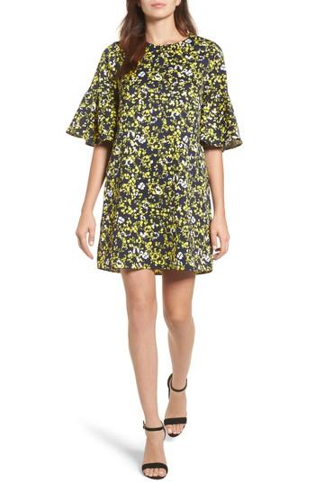 Women's Halogen Ruffle Sleeve Shift Dress, Size - Blue