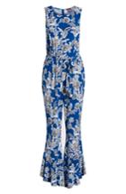 Women's Vince Camuto Woodblock Floral Jumpsuit, Size - Blue