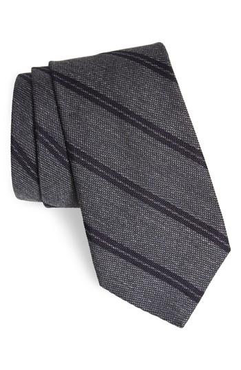 Men's Michael Bastian Stripe Silk Tie, Size - Grey