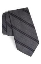 Men's Michael Bastian Stripe Silk Tie, Size - Grey