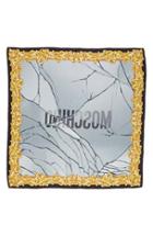 Women's Moschino Golden Edge Silk Scarf, Size - Grey