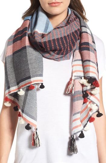 Women's Standard Form Handloom Plaid Scarf