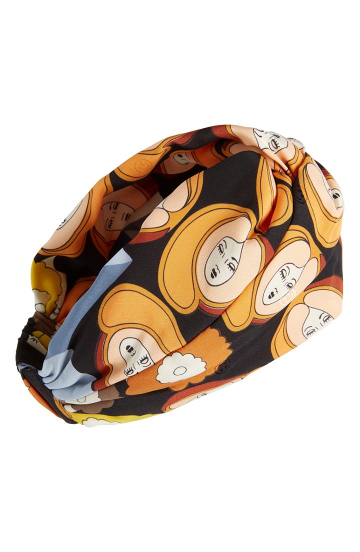 Mantero Studio 54 Silk Head Wrap, Size - Black