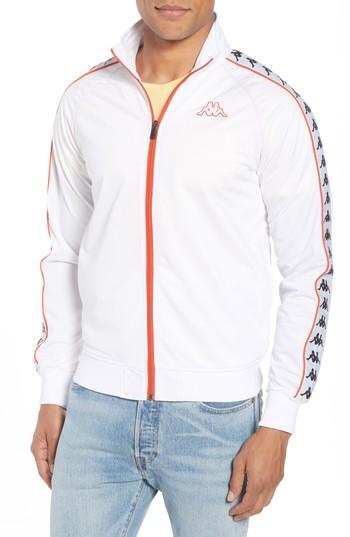 Men's Kappa Anniston Slim Fit Knit Track Jacket - White