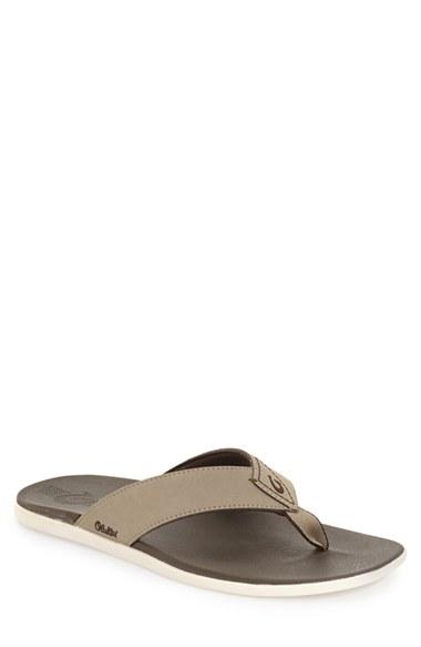 Men's Olukai 'holona' Flip Flop M - Brown