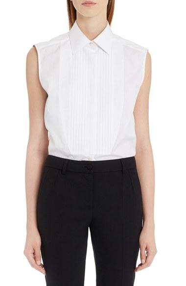 Women's Dolce & Gabbana Sleeveless Tuxedo Top