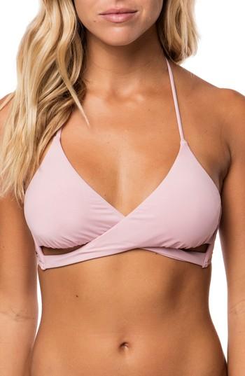 Women's O'neill Salt Water Wrap Bikini Top - Pink