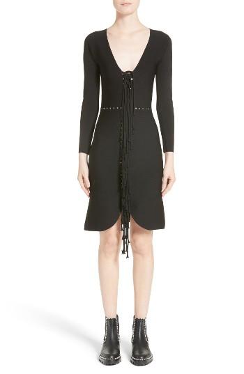 Women's Alexander Wang Knotted Fringe Knit Dress