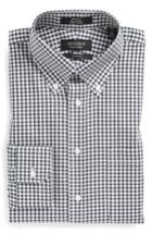 Men's Nordstrom Men's Shop Classic Fit Non-iron Gingham Dress Shirt .5 - 36 - Black (online Only)