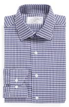 Men's Lorenzo Uomo Trim Fit Check Dress Shirt .5 34/35 - Blue