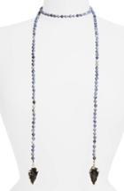 Women's Love's Affect Knotted Semiprecious Wrap Necklace
