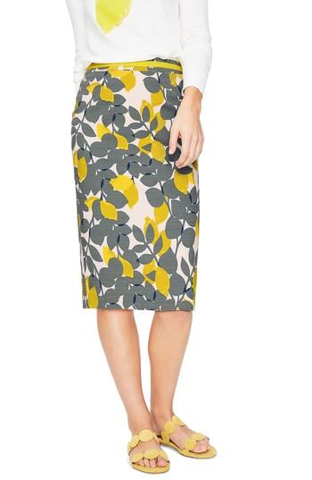 Women's Boden Print Pencil Skirt - Green