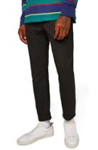 Men's Topman Skinny Fit Crop Stripe Trousers X 32 - Grey