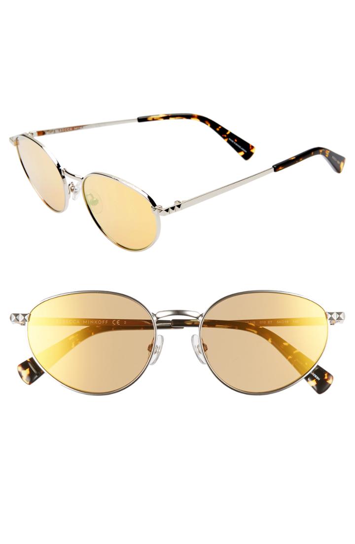 Women's Rebecca Minkoff Stevie1 54mm Oval Sunglasses - Palladium