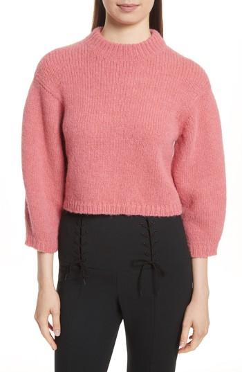 Women's Tibi Cozette Cropped Pullover - Pink