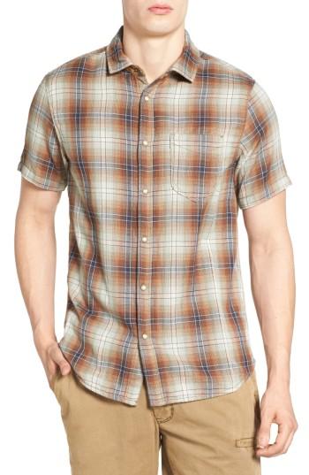 Men's Jeremiah Badlands Regular Fit Reversible Plaid Sport Shirt - Brown