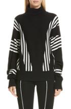 Women's Victor Glemaud Stripe Short Sleeve Cashmere Sweater - Green