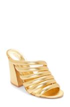 Women's Mercedes Castillo Izzie High Slide Sandal .5 M - Metallic