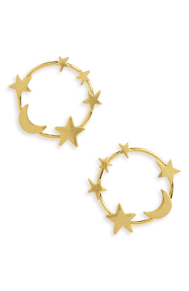Women's Madewell Star & Moon Hoop Earrings