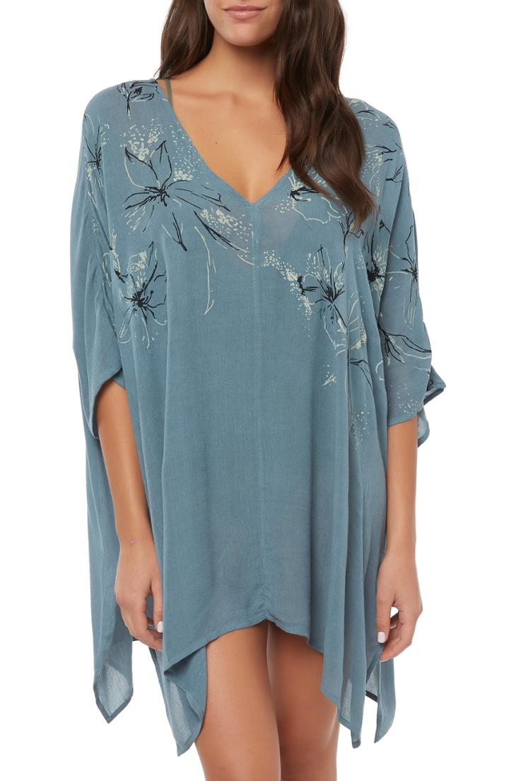 Women's O'neill Tessa Cover-up Caftan /small - Blue/green