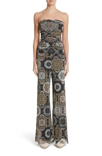 Women's Fuzzi Print Tulle Jumpsuit - Black