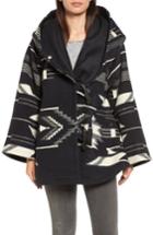 Women's Lindsey Thornburg X Pendleton Wool Blend Hooded Cape, Size - Black