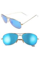 Men's Ray-ban 59mm Aviator Sunglasses - Matte Gold/ Blue Mirror
