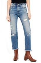 Women's Ayr The Form Crop Straight Leg Jeans - Blue