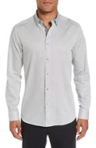 Men's Ted Baker London Larosh Slim Fit Basket Weave Print Sport Shirt (s) - White