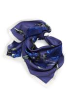 Women's Vince Camuto Sepia Rose Square Silk Scarf, Size - Blue