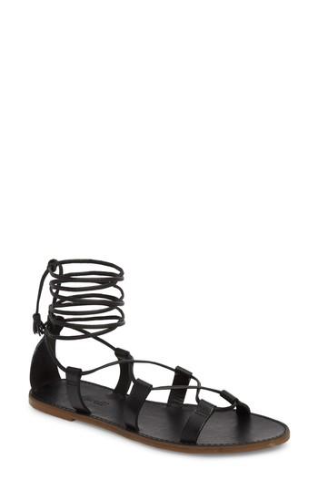 Women's Madewell The Boardwalk Lace-up Sandal M - Black