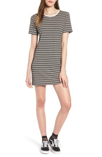 Women's Obey Freya Stripe T-shirt Dress - Black