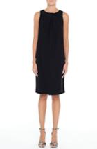 Women's Emporio Armani Draped Cady Shift Dress Us / 38 It - Black