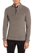Men's Ted Baker London Lohas Slim Fit Funnel Neck Sweater (l) - Brown