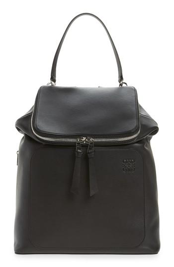 Men's Loewe Goya Leather Backpack - Black