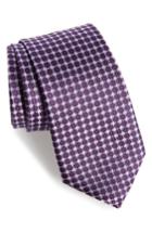 Men's Nordstrom Men's Shop Kitson Geometric Silk Tie, Size - Purple