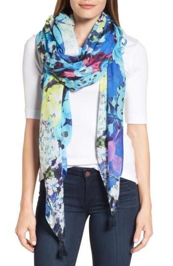 Women's Echo Blossoming Cuba Scarf, Size - Blue