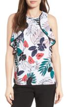 Women's Halogen Ruffle Shoulder Top - White