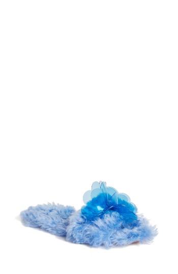 Women's Miu Miu Floral Faux Fur Slide Sandal