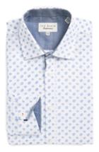 Men's Ted Baker London Midra Trim Fit Paisley Dress Shirt - 34/35 - White