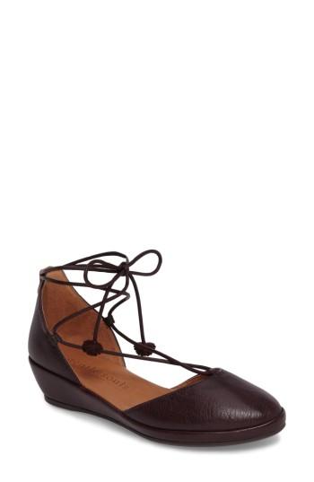 Women's Gentle Souls Nerissa Ghillie Wedge .5 M - Burgundy