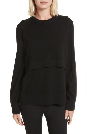 Women's Rag & Bone Preston Cashmere Crewneck Sweater, Size - Black