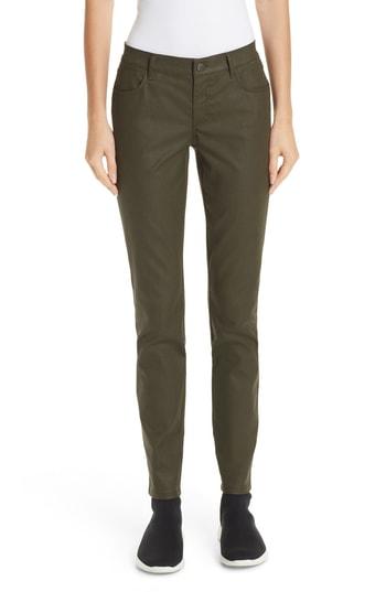 Women's Lafayette 148 New York Mercer Coated Skinny Jeans (similar To 14w) - Green