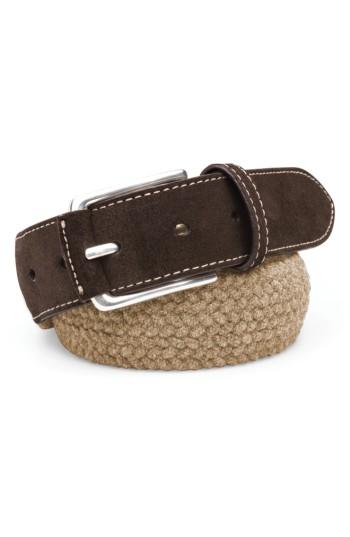 Men's Peter Millar Braided Wool Belt - Khaki