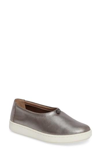Women's Eileen Fisher Sydney Leather Sneaker .5 M - Metallic